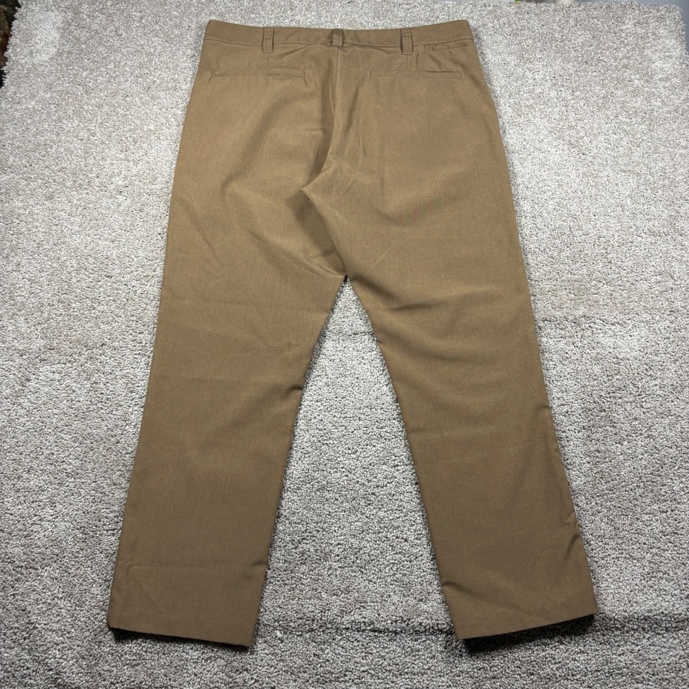 Bluffworks Ascender Chino Pants Mens 37x30 Brown Technical Travel Trousers NYC